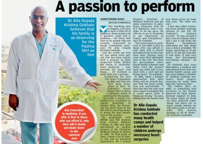Dr. A.G.K.Gokhale Interview - Deccan Chronicle