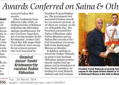 Dr. Alla Gopala Krishna Gokhale Honored with Padma Award
