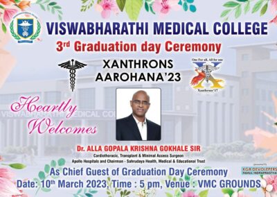 Dr Gokhale Graces Vishwa Bharati Medical College Graduation Day as Chief Guest